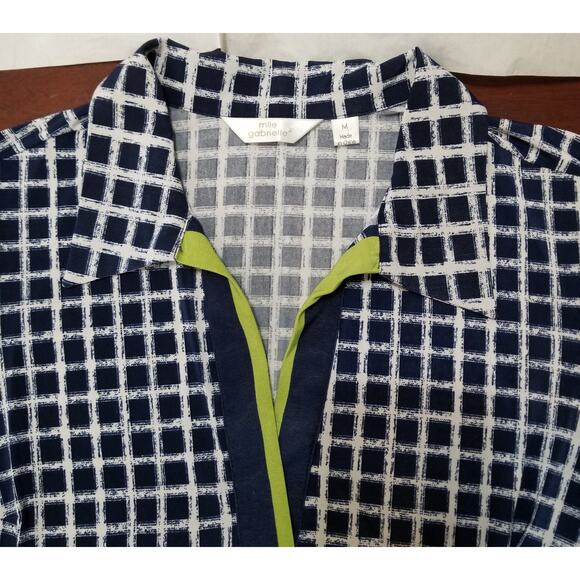 Mlle Gabrielle Career Casual Sheath Multicolor Knee Length Dress 3/4 Sleeve Sz M - Picture 2 of 9